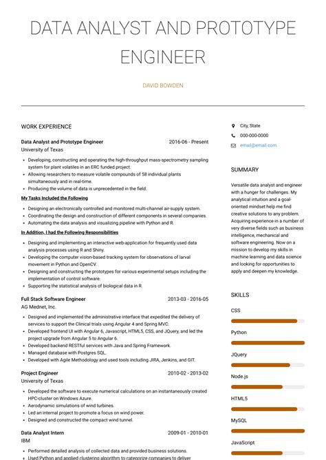data analyst resume complete  guide   examples samples