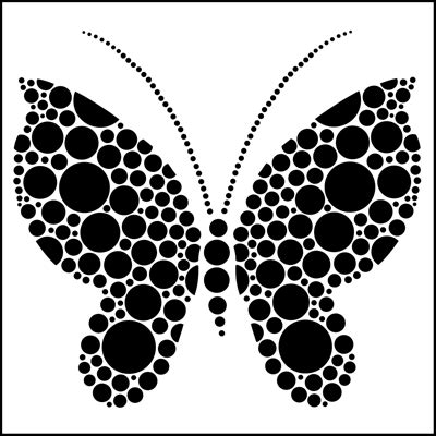 butterfly   stencil   stencil library  catalogue buy