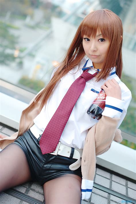 blouse cardigan cosplay makise kurisu necoco pantyhose shorts steins