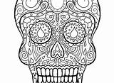 Skull Coloring Mexican Pages Sugar Red Getcolorings Candy Getdrawings sketch template