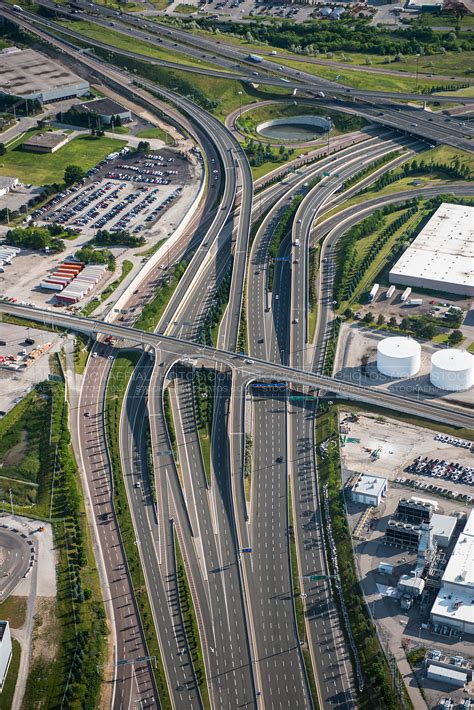 aerial photo highway  interchange  toronto ontario