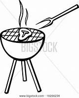 Bbq Grill Drawings Drawing Barbecue Vector Lightbox Graphic Create Outline sketch template