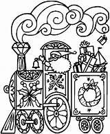 Express Polar Coloring Pages Printable Christmas Train sketch template