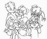 Chipettes Coloring Pages Print Divyajanani sketch template