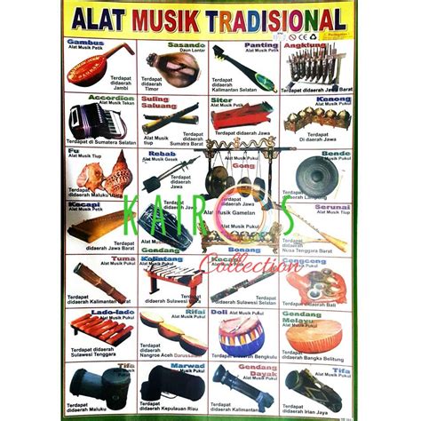 poster alat musik tradisional lazada indonesia