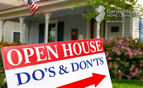 open house dos  donts  buyers garden state home loans nj
