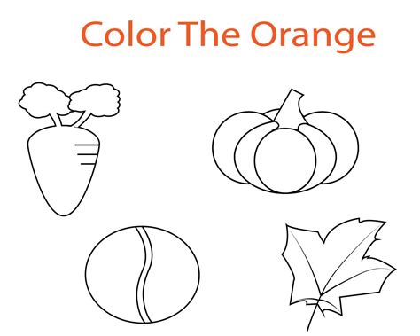 orange coloring pages  preschoolers ideas