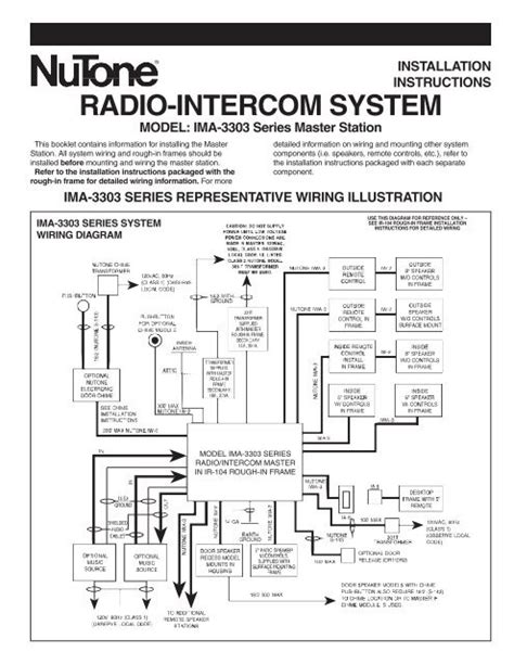 nutone intercom system wiring diagram iot wiring diagram
