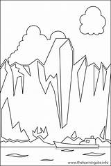 Glacier Glaciers Landforms Designlooter Landform sketch template