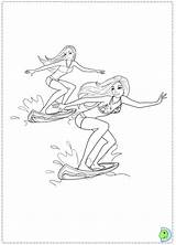 Mermaid Tale Coloring Dinokids Barbie Close sketch template