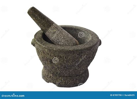 mortar pounder stock photo image  spices cooking