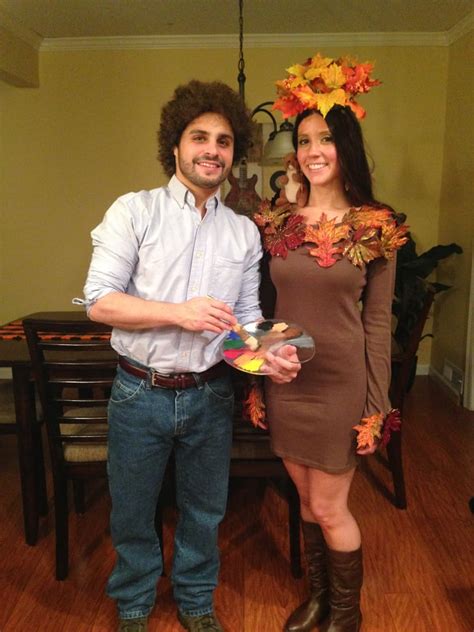 bob ross and happy little tree homemade halloween couples costumes