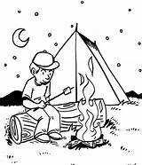Coloring Camping Pages Popular sketch template