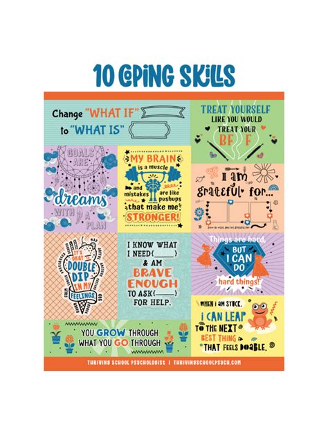coping skills poster thriving school psychologist