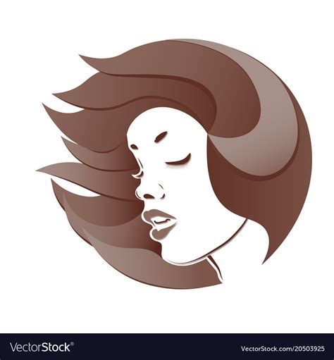 profile  woman  face royalty  vector image