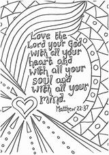 Coloring Pages Bible Printable Verse Kids Verses Adult Scripture Prayers School sketch template