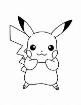 Coloring Pages Pikachu Pokemon Drawing Colouring Sketch Cute Choose Board sketch template