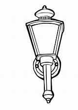 Colouring Lamps Kids Lamp sketch template