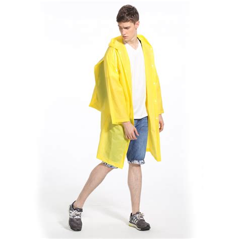 unisex rain poncho hooded raincoat reusable rainwear   carry