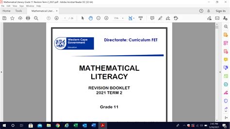 gr  mathematical literacy  revision material wced eportal