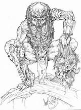 Predator Witcher Tdm Aliens Designlooter sketch template