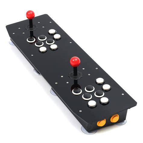 dual player black panel double joystick push button usb arcade game controller  pc sale