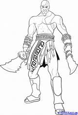 Kratos Guerra Desenhar Deus Cratos Facil Getcolorings Links Coloringcity sketch template