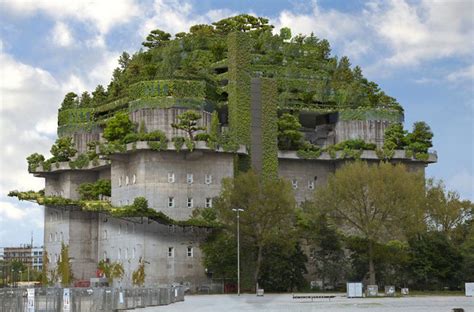 wwii german bunker adds green mountain  top  radical repurposing