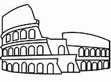 Coloring Colosseum Italy Vatican sketch template