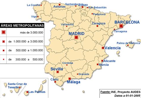 mapa de espana por ciudades
