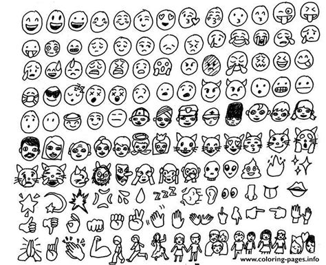 print emoji emoticon list coloring pages coloring pages
