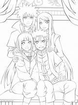 Naruto Lineart Coloriages Wonder Hinata Kushina Minato sketch template