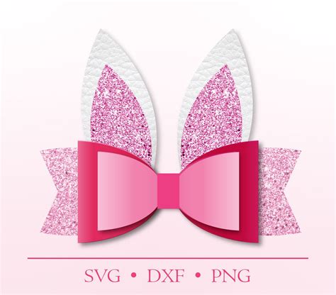 easter bow bunny bow svg bunny ear bow svg png  svg etsy