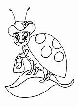 Ladybug Coloring Pages Printable Kids Color Bug Clipart Lady Planse Colorat Joaninha Da Template Buburuze Desenho Animals Dona Print Drawings sketch template