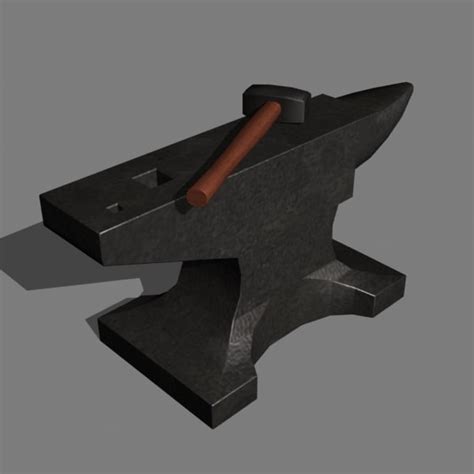 Anvil Hammer Blacksmith 3d Model