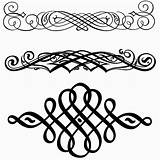Flourishes Flourish Clipart Clip Decorative Scrolls Vector Calligraphy Scroll Pattern Work Line Cliparts Dividers Corner Silhouette Search Typography Craftsmanspace Library sketch template