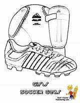 Soccer Coloring Pages Football Ball Colouring Print Fifa Cleat Drawing Shoes Shin Gear Sheets Teams Shoe Kids Cleats Line Sports sketch template