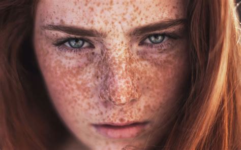 Redhead With Freckles And Blue Eyes Wallpaper Girl Wallpapers 36618
