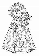 Virgen Colorear Candelaria Fallas Señora Desamparados Catequesis Manualidades Guadalupe Virgencita sketch template