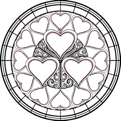 printable stained glass coloring pages  adults coloring home