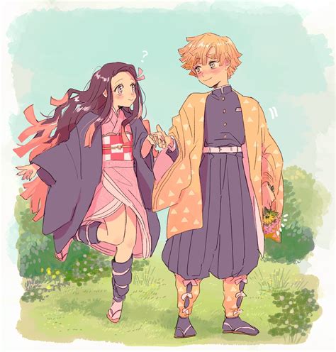 zenitsu x nezuko en 2020 dibujos anime parejas estilo de anime images