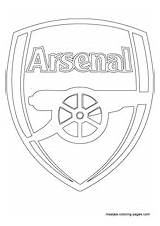 Arsenal Pages Coloring Soccer Logo Fc Manchester Madrid Barcelona Ac United Real Color sketch template