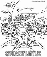 Stuart Little Coloring Pages Character Cartoon Color Printable Characters Sheet Kids Sheets Back sketch template