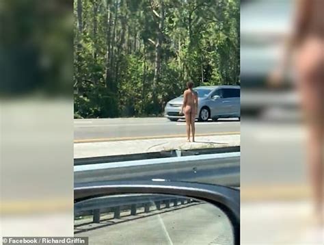 Naked Woman In Florida Calmly Crosses A Six Lane Highway