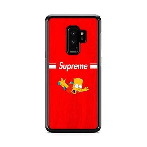 Red Supreme X Bart Simpsons Skateboard Samsung Galaxy S9