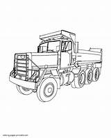 Coloring Pages Lorry Printable Truck Boys Cars Dump sketch template