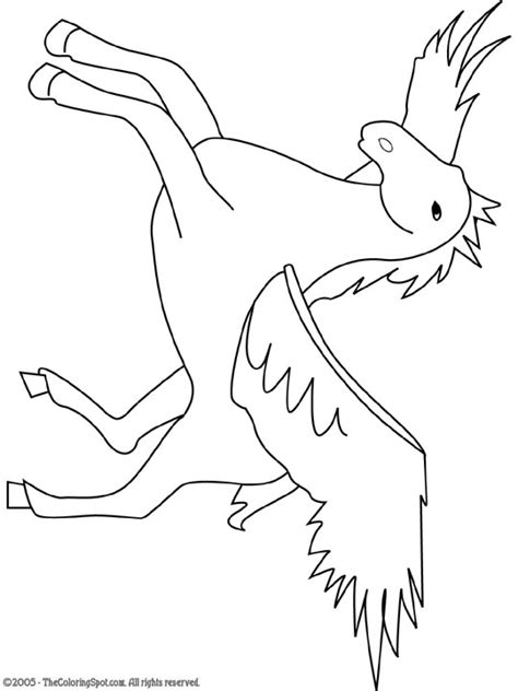 winged horse coloring page audio stories  kids  coloring