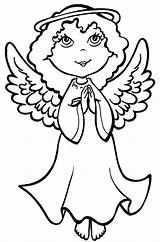 Colorir Para Angel Anjo Natal Anjos Visitar Desenhos Coloring sketch template