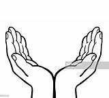 Dibujar Hands Juntas Agarrando Handen Orando Praying Biddende Hande Betende Symbol Holding Corazon sketch template