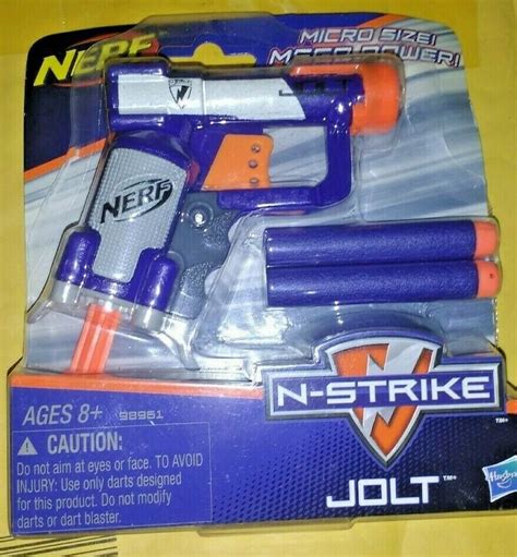 Rare Nerf N Strike Jolt Blaster Toy Gun W 2 Elite Darts And Cocking